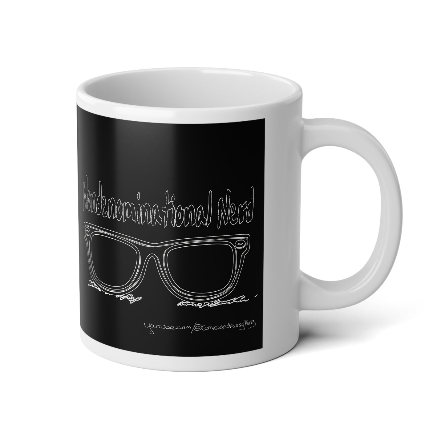 Jumbo Mug, 20oz - Nondenominational Nerd Mug, Geek Coffee Cup, Pop Culture Tea Mug, Fandom Merchandise Gift, Extra Large Drinkware