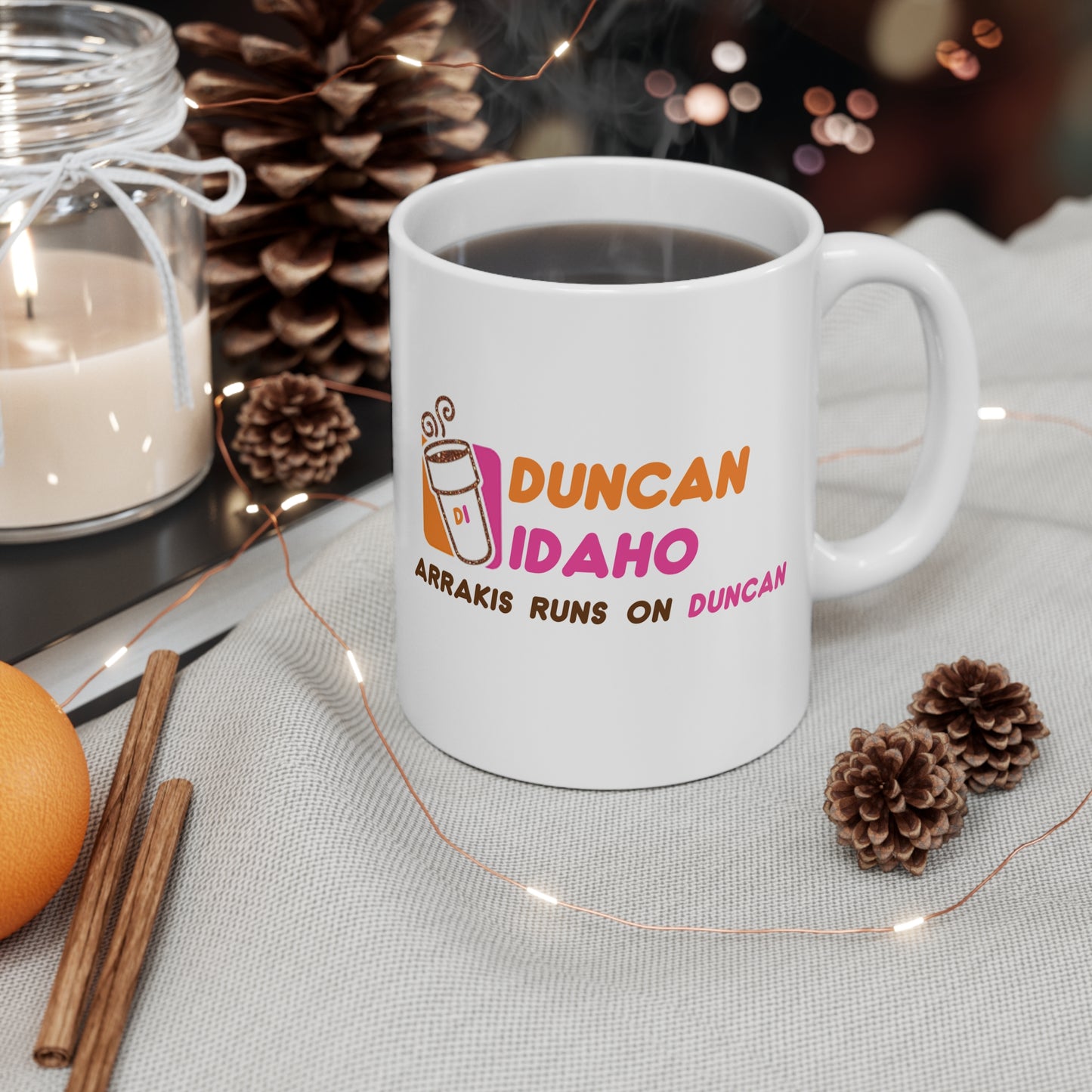 Duncan Idaho Mug, Dune Character Coffee Cup, Sci-Fi Novel Fan Gift, 11oz White Ceramic Tea Mug, Geeky Movie Theme Drinkware, Unique Present