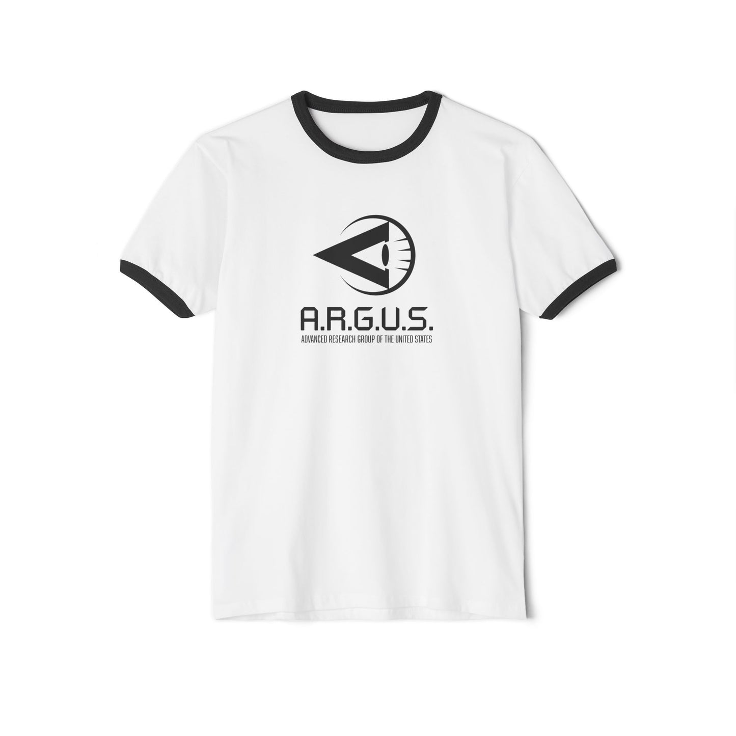DC Comics Peacemaker Series A.R.G.U.S Unisex Ringer Tee, HBO Max Fan Shirt, Advanced Research Group, Superhero Comic Book Apparel