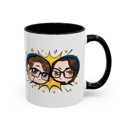 Plotholes & Payoffs Chibi Logo Ceramic Accent Mug