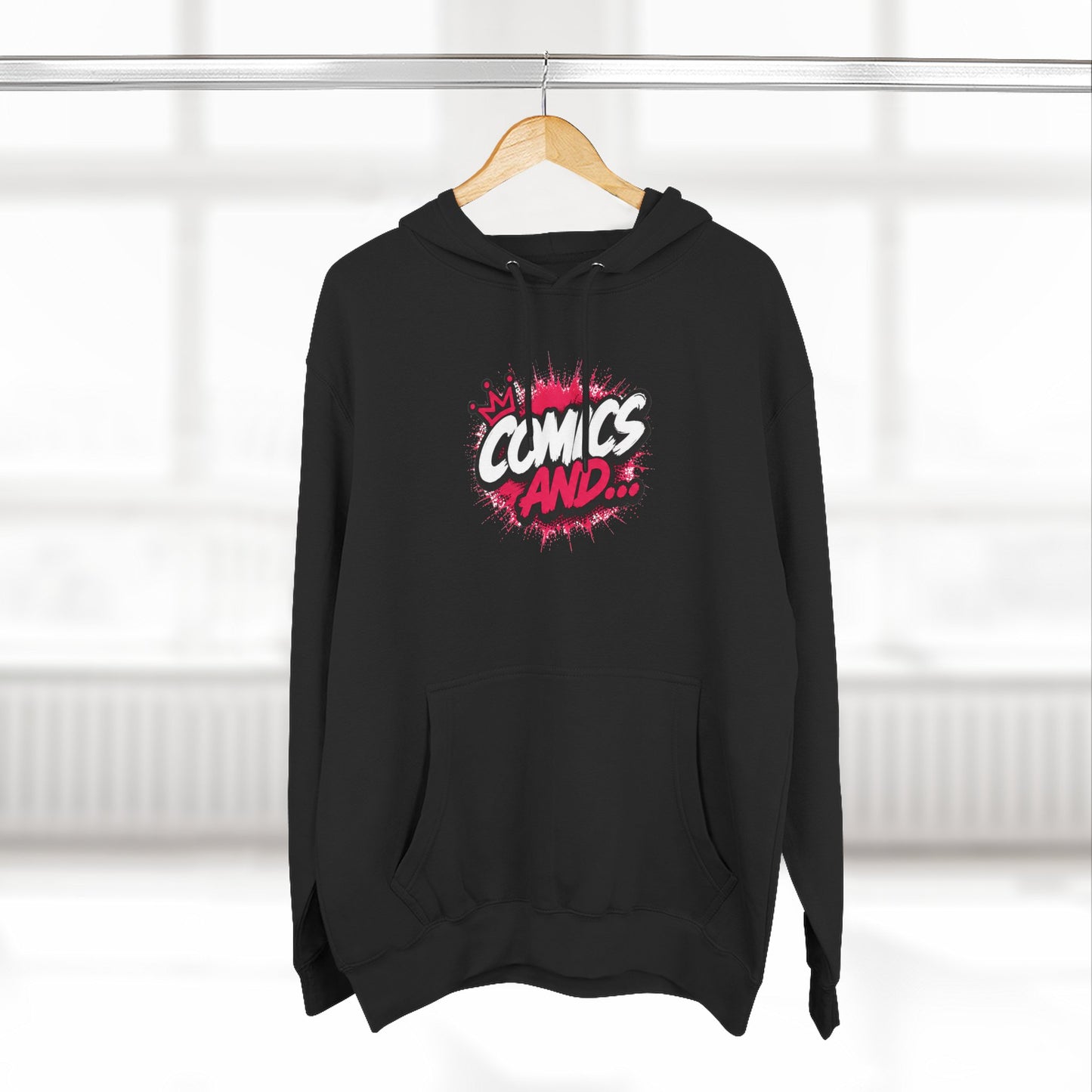 Comics And... Premium Fleece Hoodie | Official Comics And Logo Hoodie | Comic Book Fan Sweatshirt | Geek Apparel