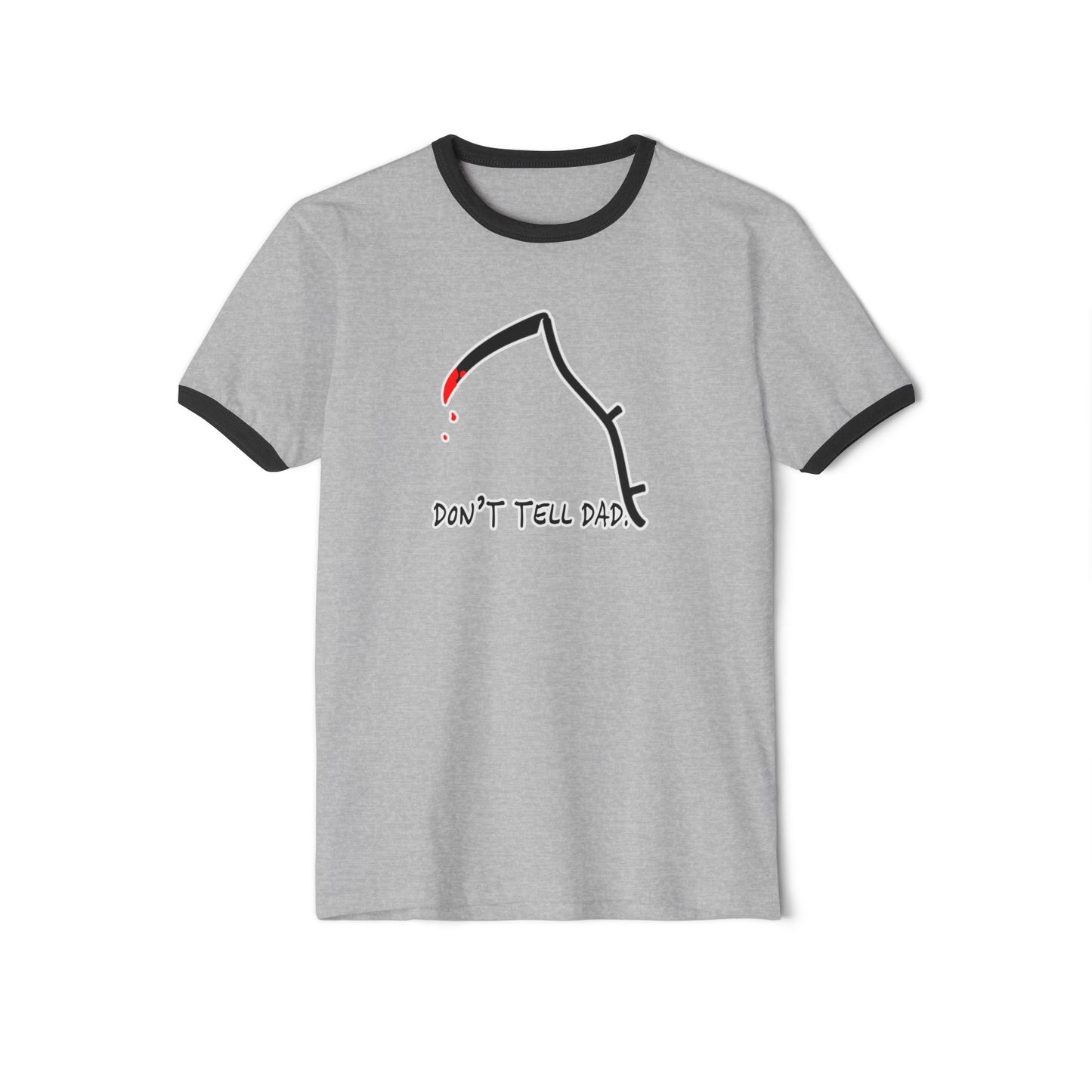 REVIVAL EM CYPRESS Funny Ringer T-Shirt - Don't Tell Dad, Unisex Gift, Casual Wear, Humor Tee, Birthday,