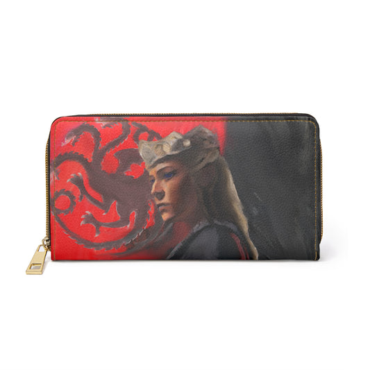 Zipper Wallet, House of the Dragon Inspired Wallet, Queen Rhaenyra Targaryen, Coin Purse, Card Holder, Game of Thrones Gift, Dragon Lover