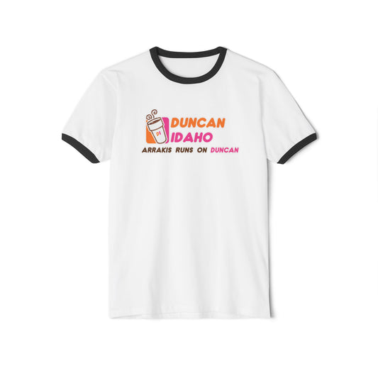 Duncan Idaho Inspired Ringer Tee for SPICE COFFEE Lover, Sci-Fi Fan - DUNE Franchise Shirt, Movie Enthusiast Gift