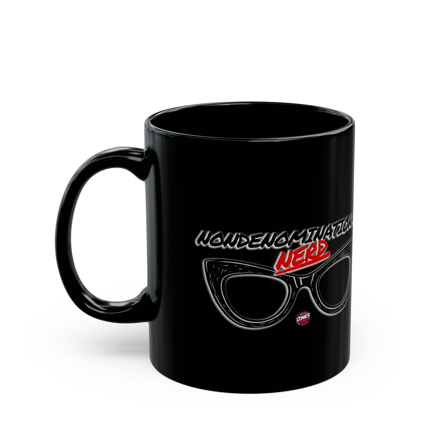 Nondenominational Nerd Mug, Funny Geek Coffee Cup, Comic Book Lover Gift, Nerdy Fandom Mug, Comics And Merch