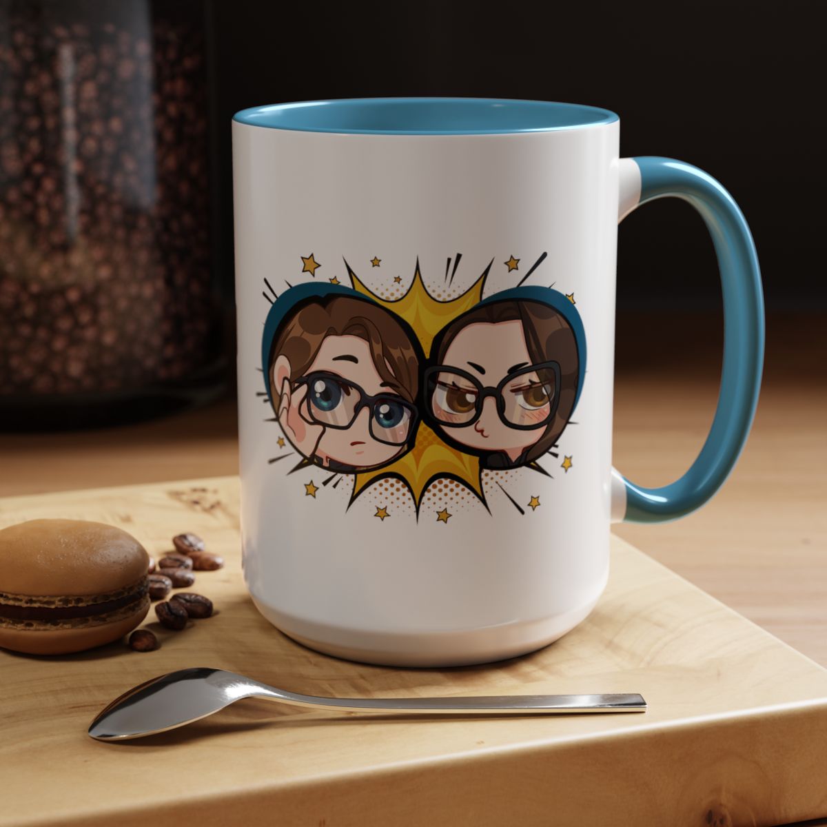 Plotholes & Payoffs Chibi Logo Ceramic Accent Mug