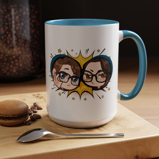 Plotholes & Payoffs Chibi Logo Ceramic Accent Mug