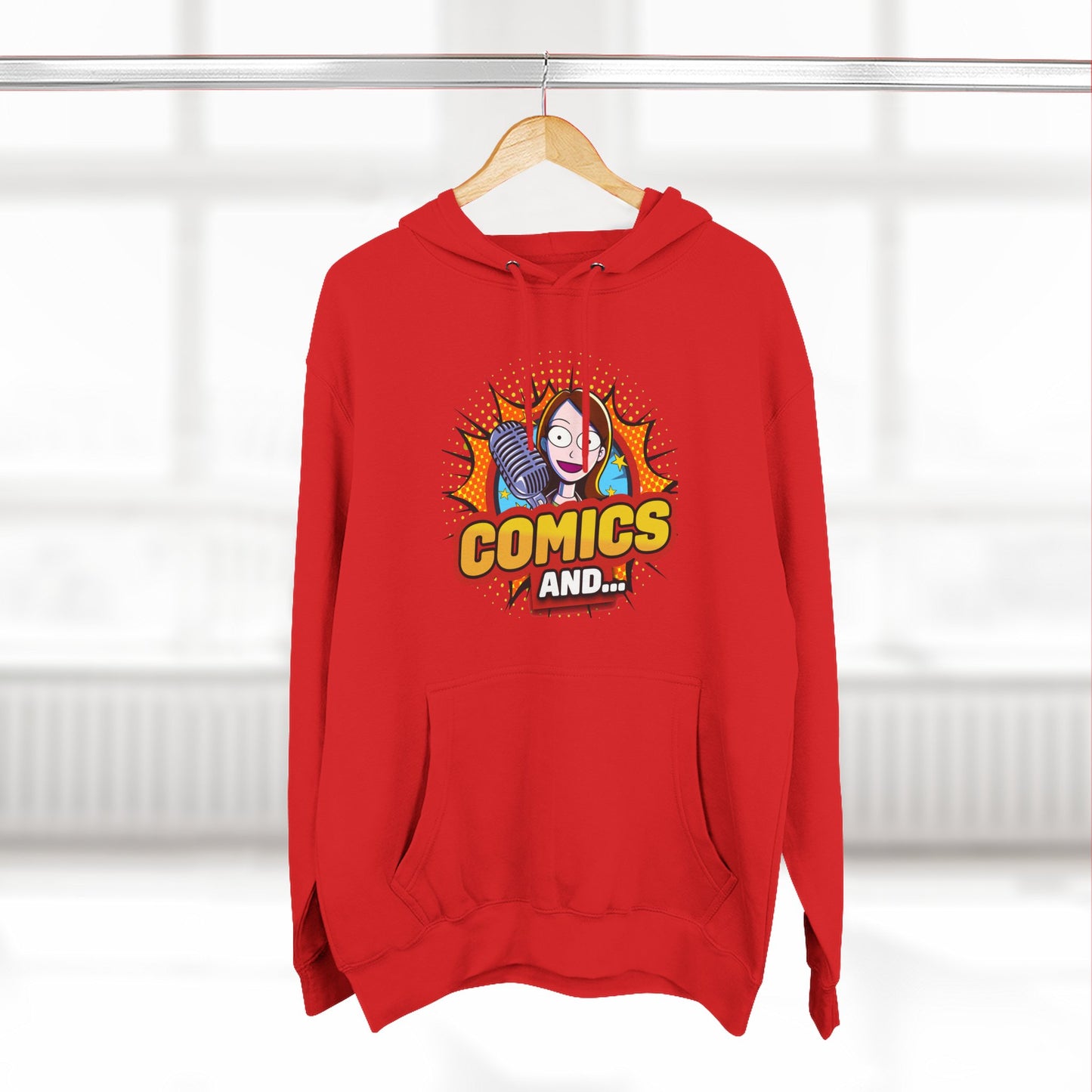 YouTube Official Merch Three-Panel Fleece Hoodie, Comics and Fans Clothing, Cosplay Apparel, Comic Con Costume, Superhero Gift
