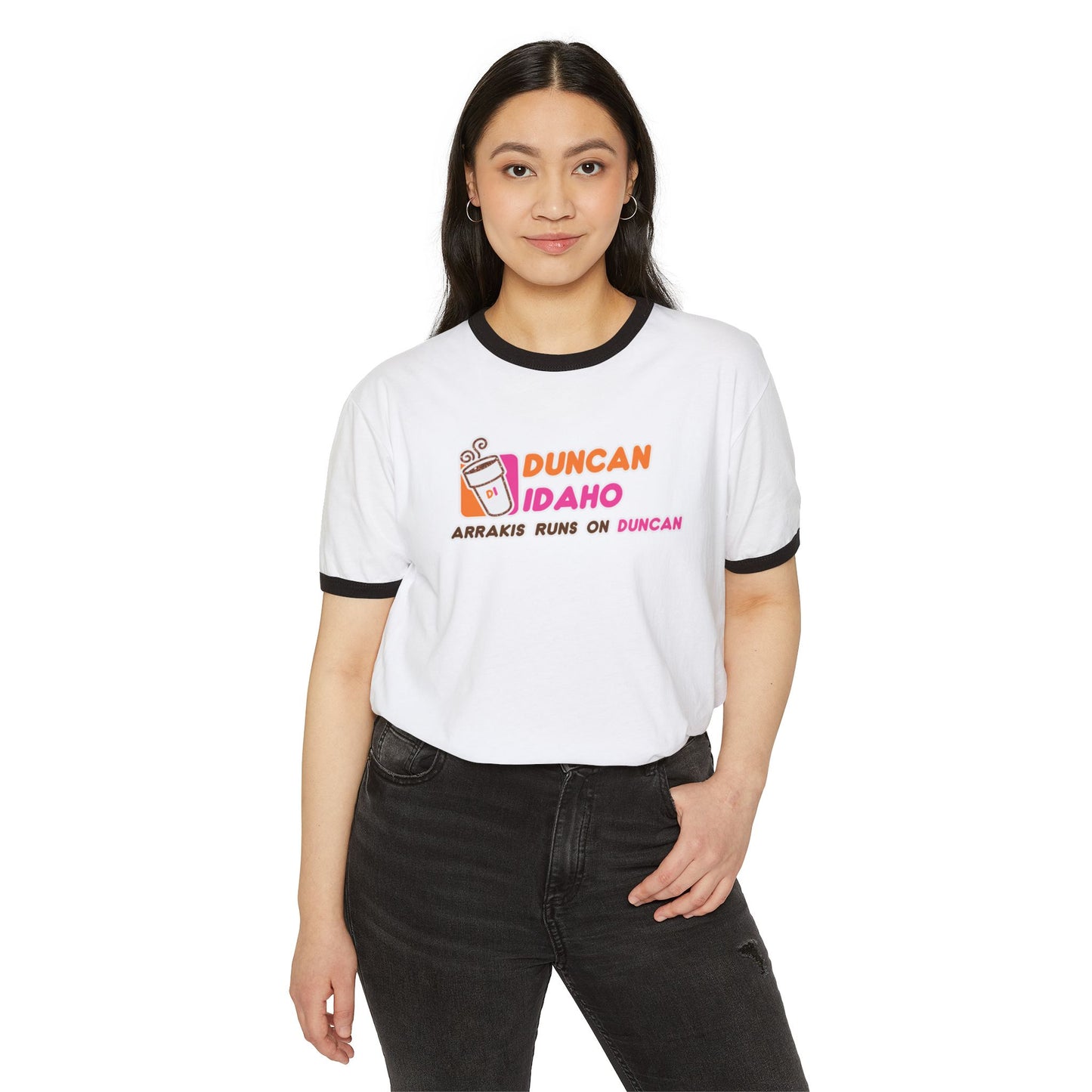 Duncan Idaho Inspired Ringer Tee for SPICE COFFEE Lover, Sci-Fi Fan - DUNE Franchise Shirt, Movie Enthusiast Gift
