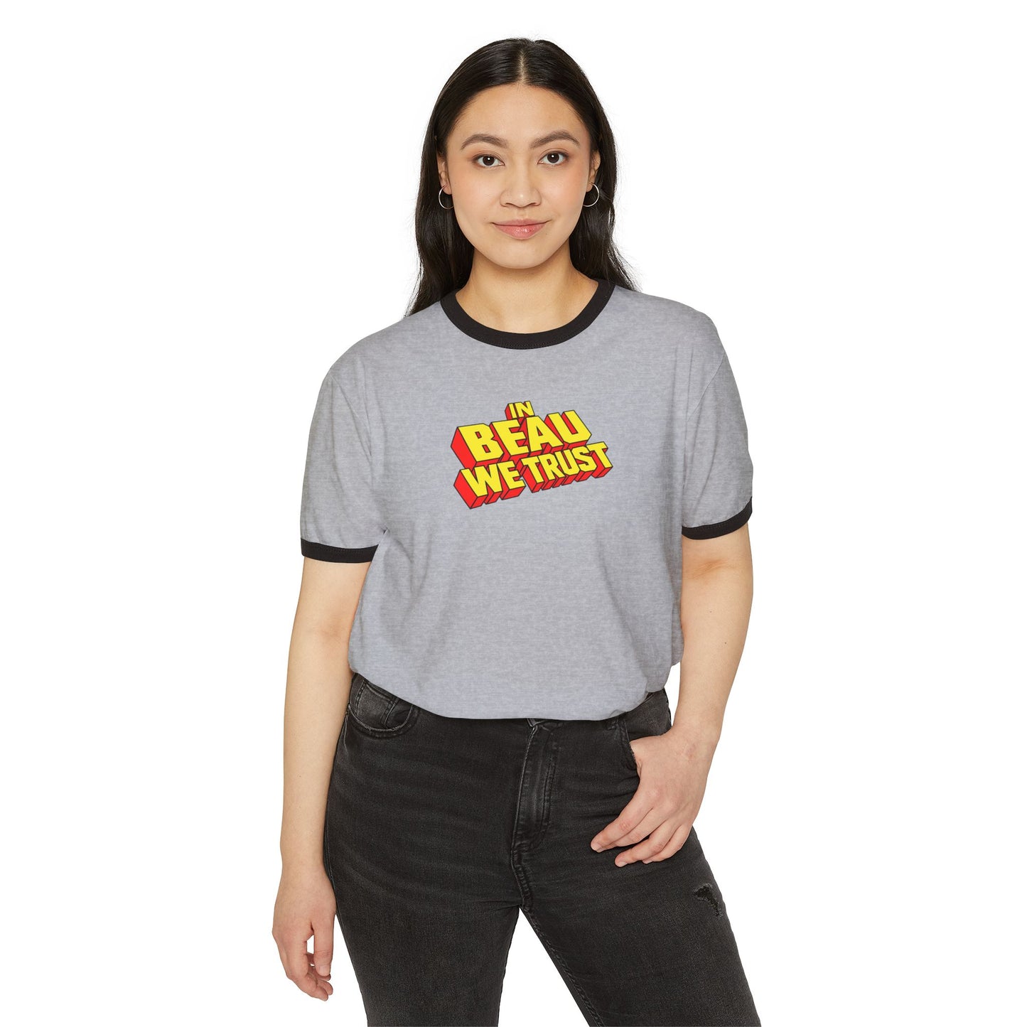 In Beau We Trust Retro Ringer Tee | Funny X-Men Inspired Shirt | Superhero Fan Shirt | Comic Convention Tee | Nerd Gift