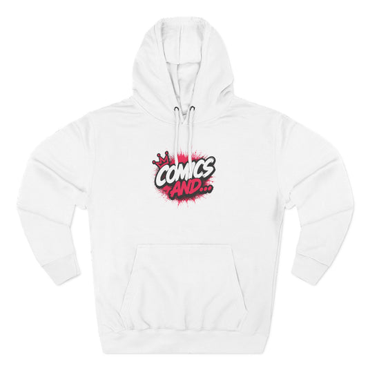 Comics And... Premium Fleece Hoodie | Official Comics And Logo Hoodie | Comic Book Fan Sweatshirt | Geek Apparel
