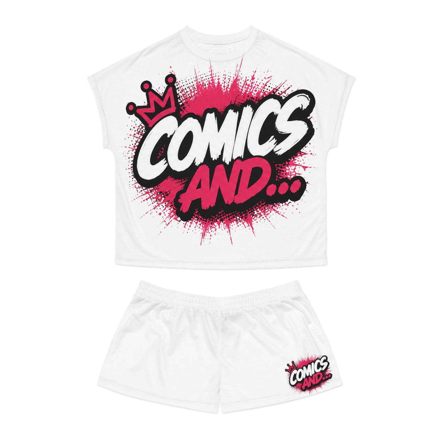 Official Comics And... Women's Pajama Set | Comic Book Sleepwear | Geek Lounge Set | Pop Culture Pajamas | Nerd Gift