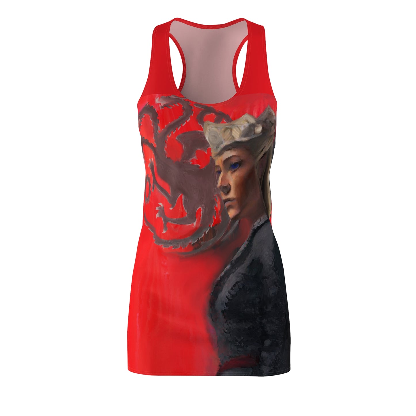 Queen Rhaenyra Women's Cut & Sew Racerback Dress (AOP)