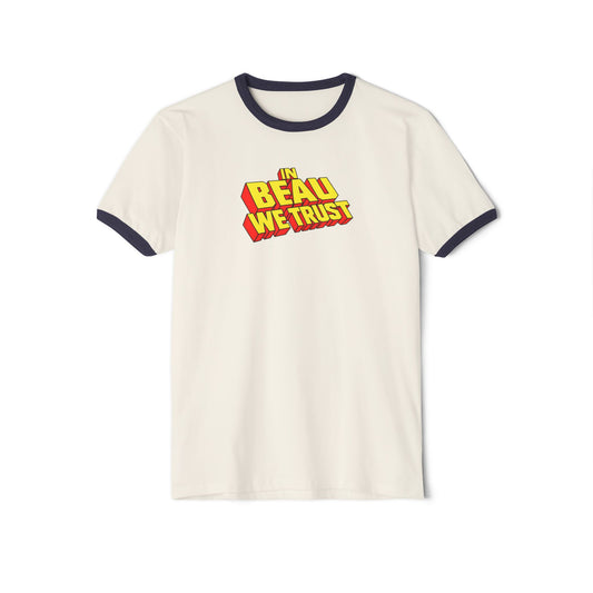 In Beau We Trust Retro Ringer Tee | Funny X-Men Inspired Shirt | Superhero Fan Shirt | Comic Convention Tee | Nerd Gift