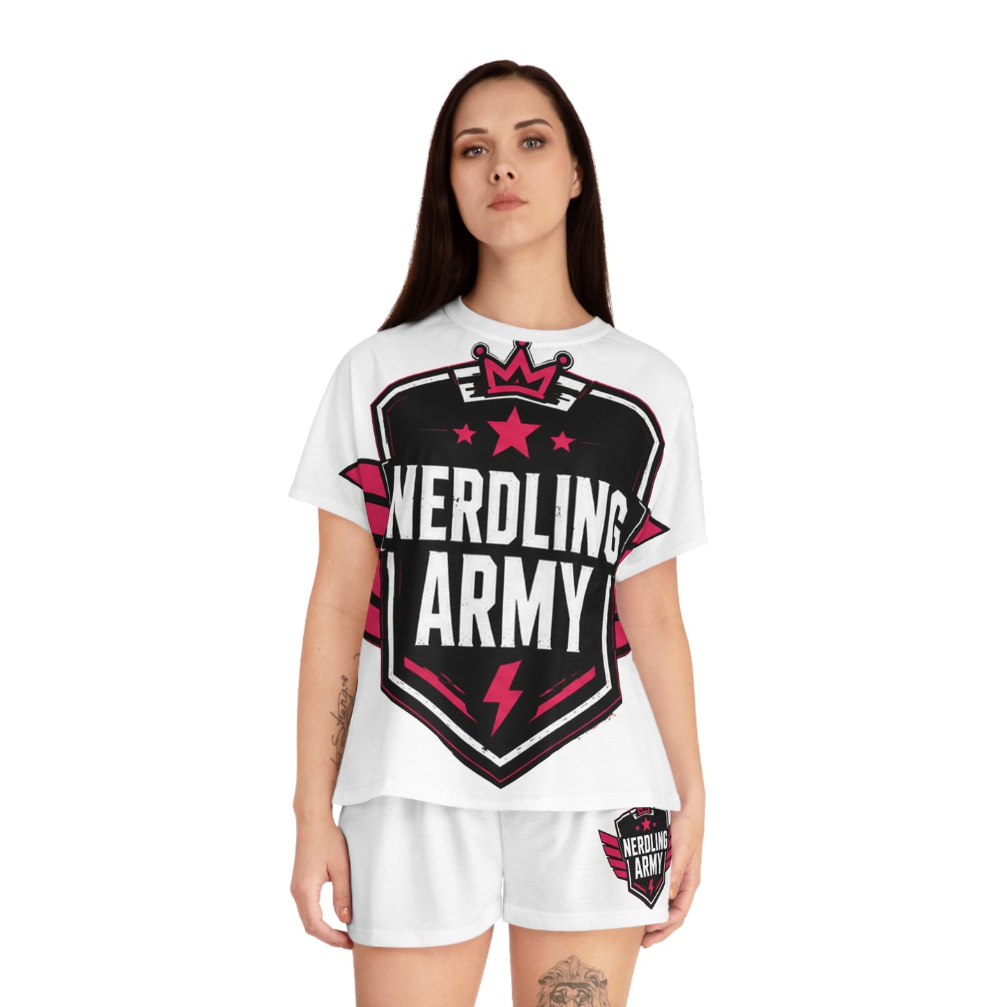 Nerdling Army Women's Pajama Set | Official Comics And... Sleep Set | Geek Pajamas | Nerd Lounge Set | Matching Comic Fan PJs