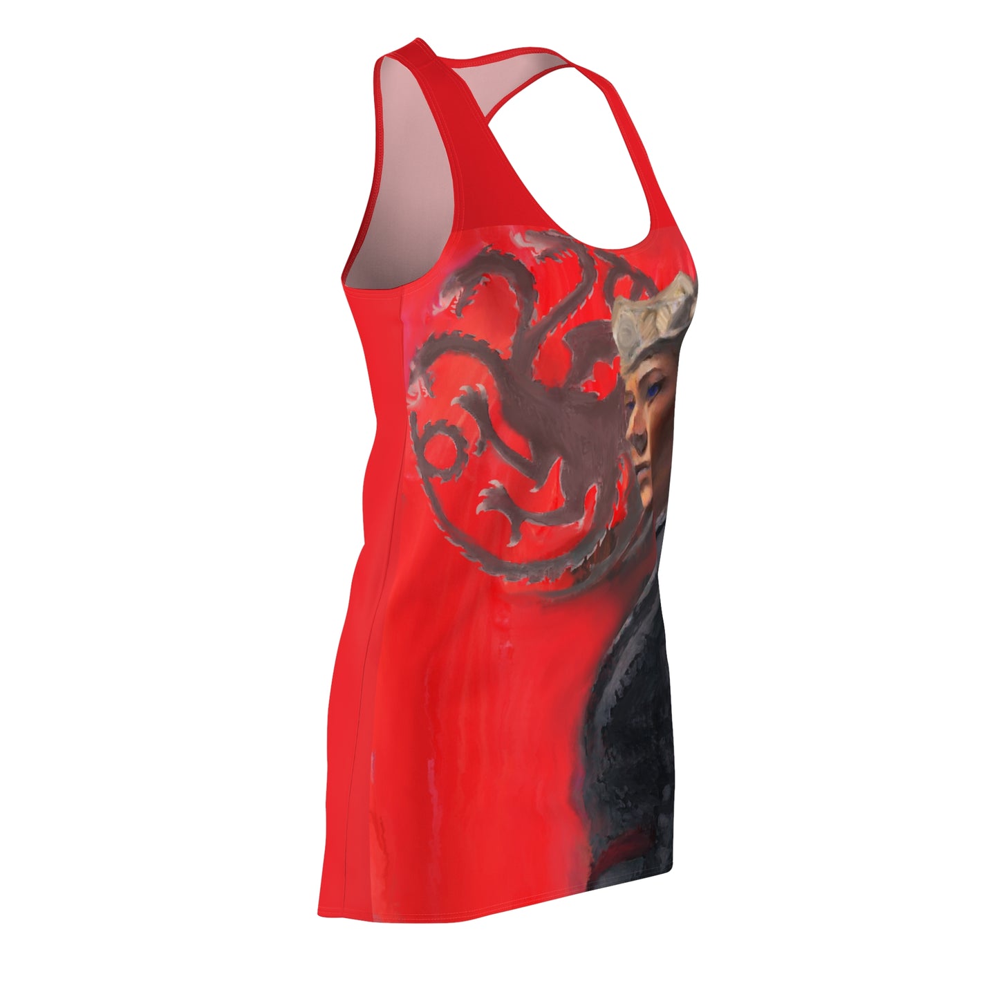 Queen Rhaenyra Women's Cut & Sew Racerback Dress (AOP)