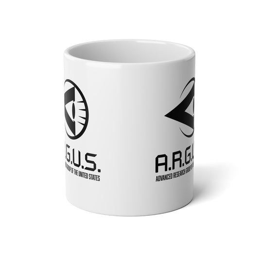 Jumbo Mug, 20oz inspired by DC COMICS And Peacemaker A R G U S Advanced Research Group Of The United States, DC Comics Mug,