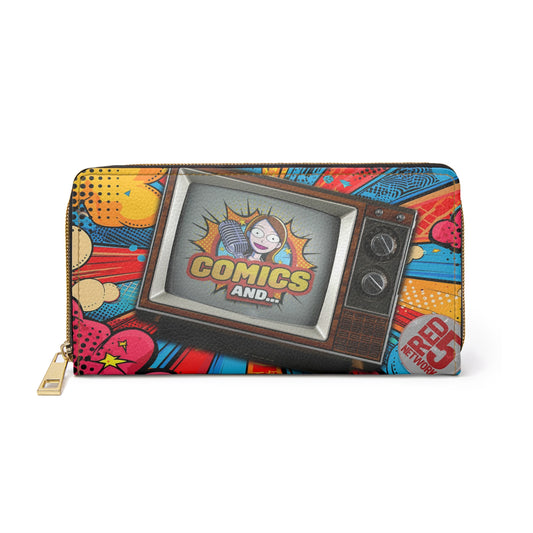 Zipper Wallet, Official Merch of COMICS AND on YouTube, Hosted by Dani Soncasie. Comic Book Fan Gift, Wallet for Comic Lovers,