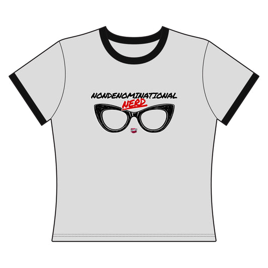Nondenominational Nerd Women's Ringer Tee | Official Comics And... Shirt | Geek Girl Graphic Tee | Nerd Gift | Pop Culture Apparel