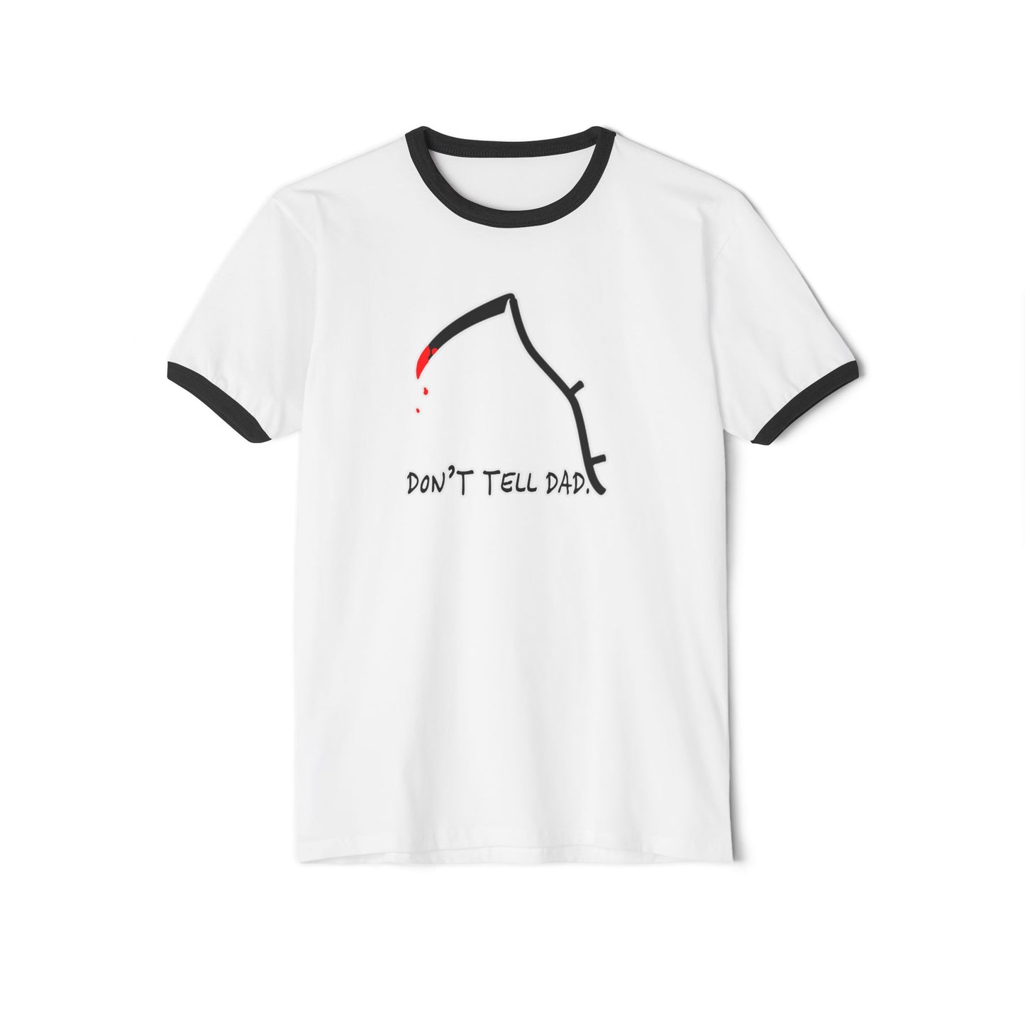 REVIVAL EM CYPRESS Funny Ringer T-Shirt - Don't Tell Dad, Unisex Gift, Casual Wear, Humor Tee, Birthday,