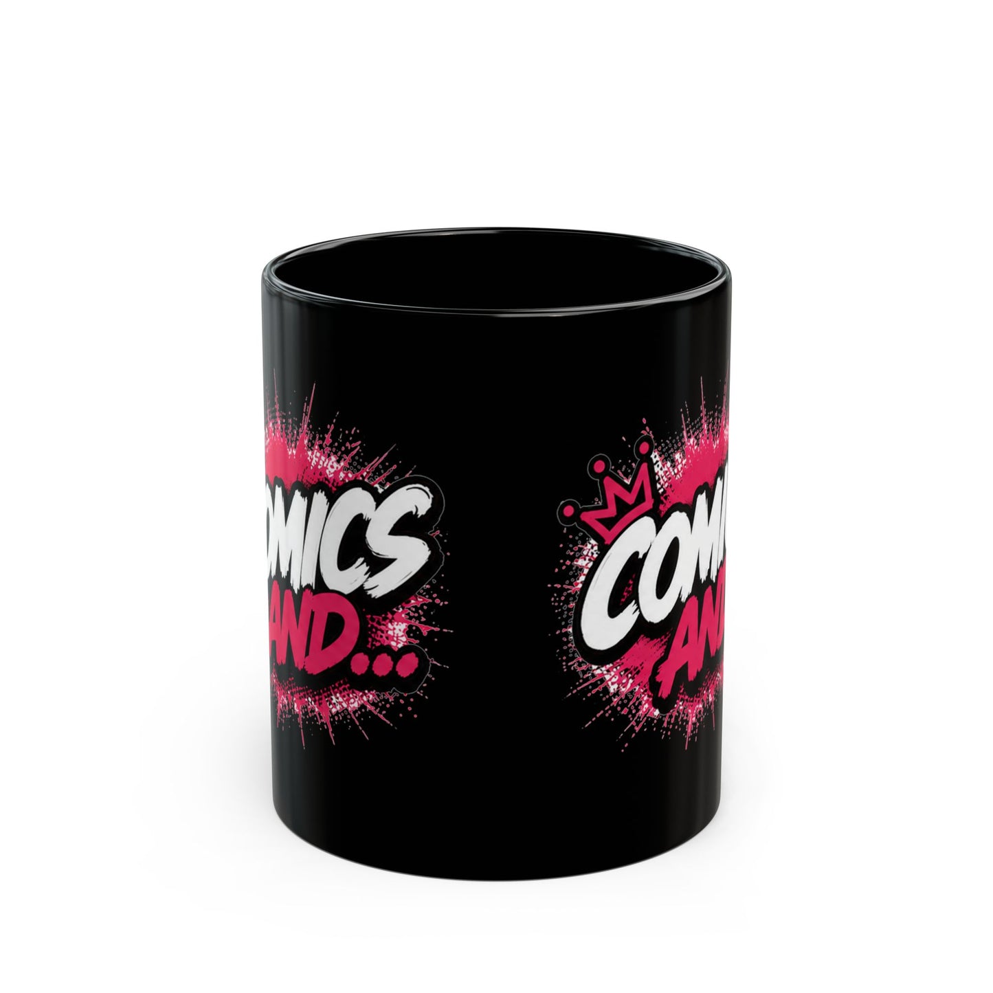 Comics and... Mug | Black Ceramic Coffee Cup, Comic Book Pop Art