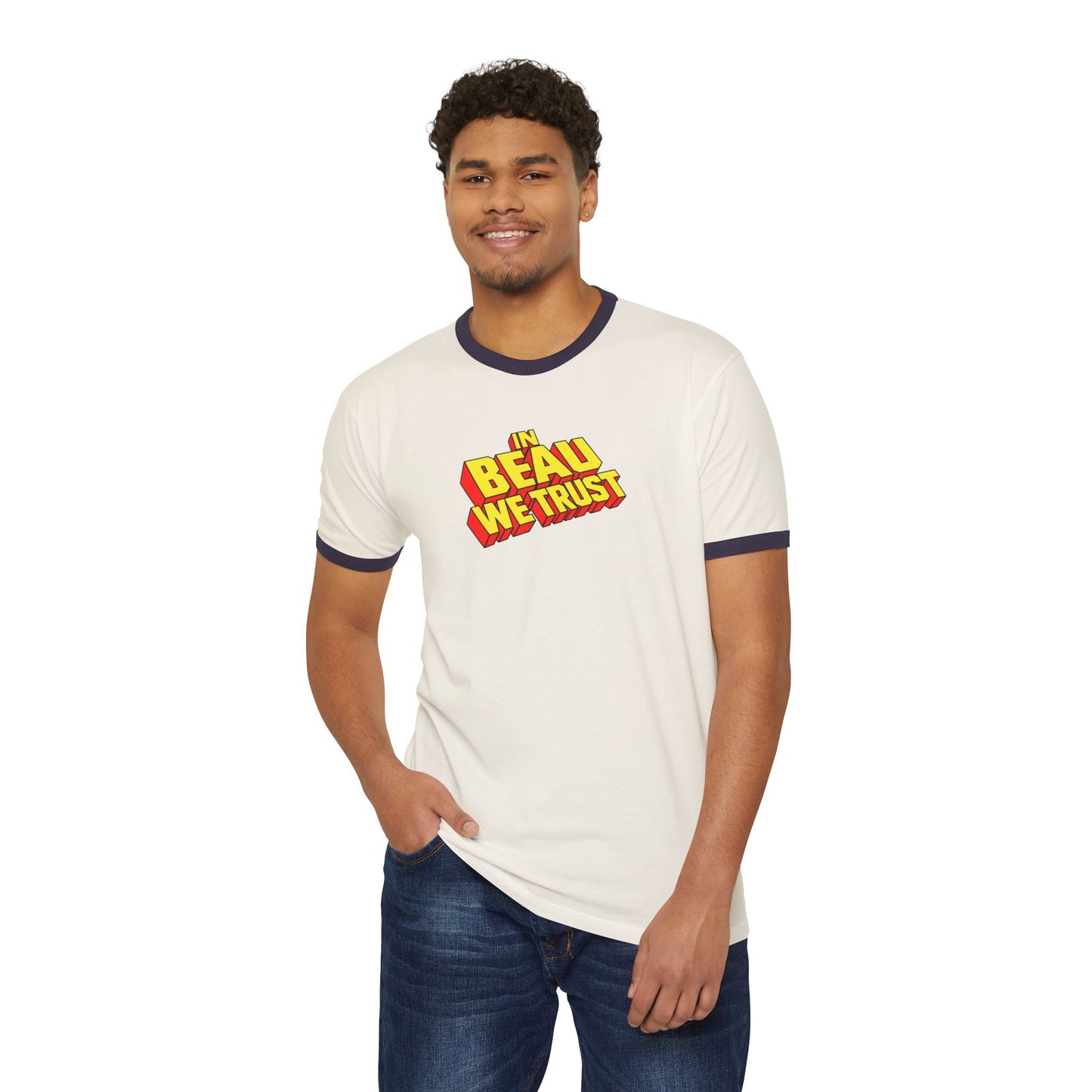 In Beau We Trust Retro Ringer Tee | Funny X-Men Inspired Shirt | Superhero Fan Shirt | Comic Convention Tee | Nerd Gift