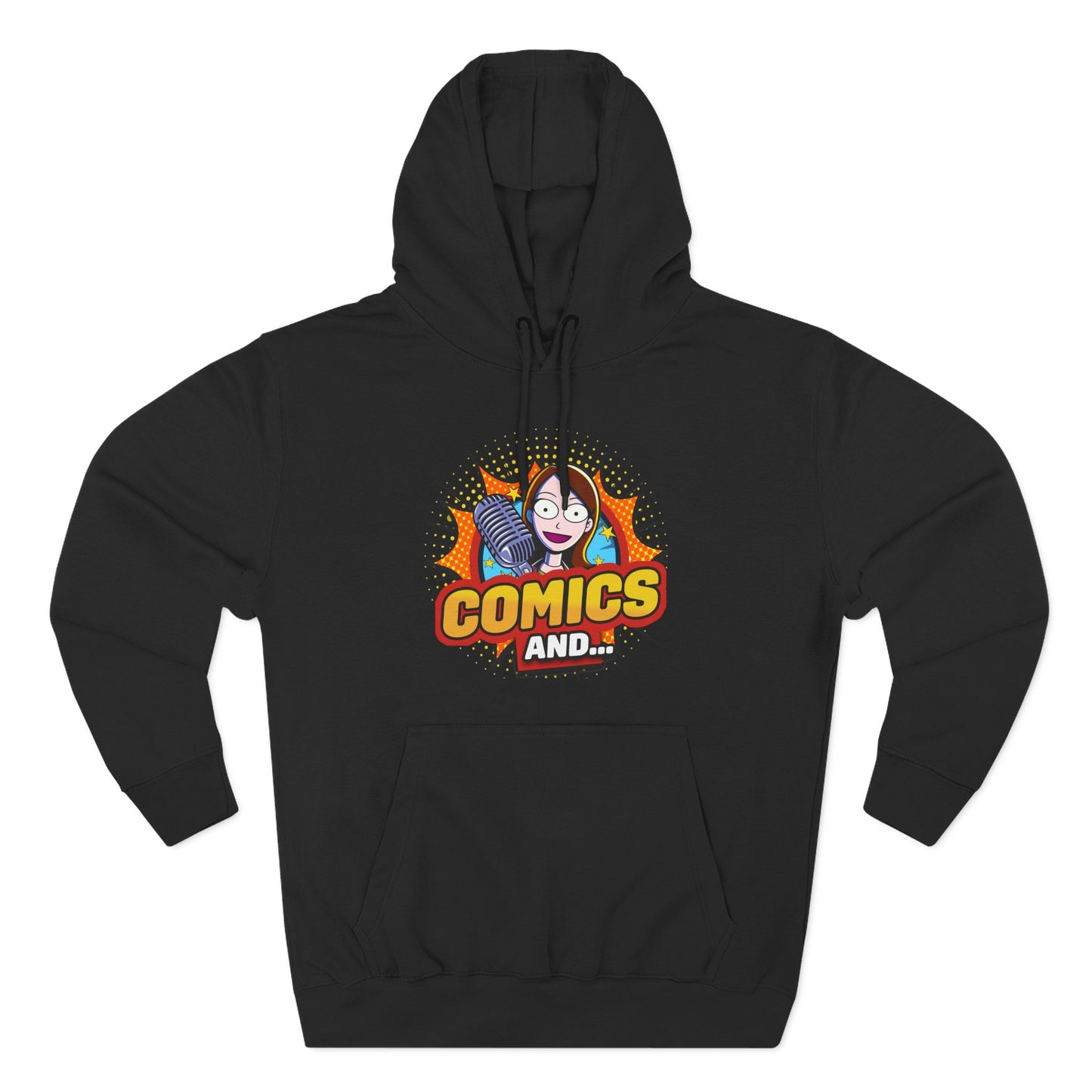 YouTube Official Merch Three-Panel Fleece Hoodie, Comics and Fans Clothing, Cosplay Apparel, Comic Con Costume, Superhero Gift